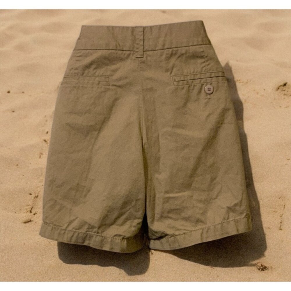 J. Crew Womens Chino Broken In Cotton Shorts Size 10 Beige Pockets